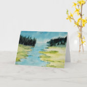 Peinture du Maine sur la carte de note (Fleur jaune)