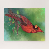 Peinture du puzzle des oiseaux cardinaux rouges du (Horizontal)
