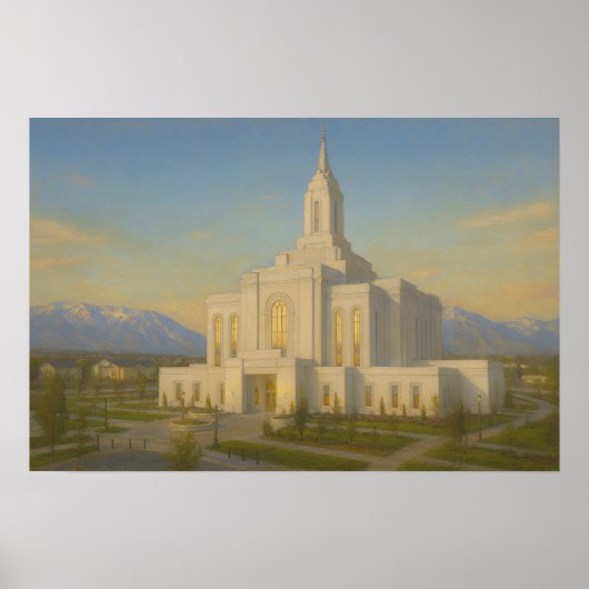 Peinture du temple d'Orem Utah™ Art mural LDS Post (Devant)