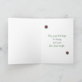 Peinture d'une carte de Noël à fleurs de Poinsetti (Intérieur)