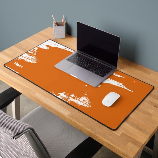 Peinture éclaboussée gras orange et blanc (Bureau 2)