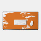 Peinture éclaboussée gras orange et blanc (Clavier et souris)