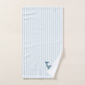 Peinture en bande bleue marine de baleine (Serviette à main)