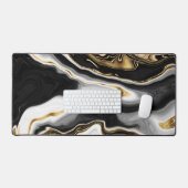 Peinture en marbre doré moderne esthétique (Clavier et souris)