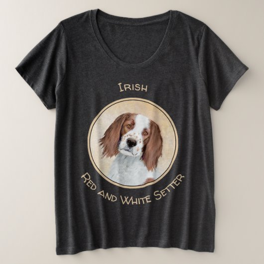 Peinture en Setter rouge et blanc irlandais - Art  (Design devant)