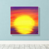 Peinture en toile de coucher de soleil (Insitu (Plancher de Bois))