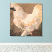 Peinture en toile étirée de poulet en Silkie par J (Insitu (Plancher de Bois))