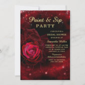 Peinture et Sip Invitation de la douche nuptiale (Devant)