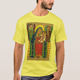 Peinture éthiopienne d'église - T-shirt noir de