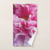 *~* Peinture florale originale au lys rose AR1 (Serviette à main)