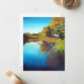 Peinture fluviale Carte de remerciements vierge (Devant/Arrière en situation)