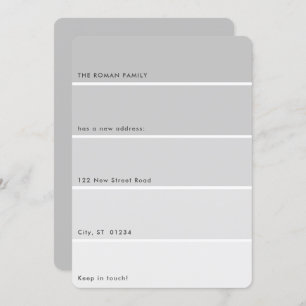 Peinture fraîche Moving Faire-part gris Paint Chip