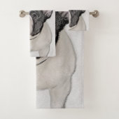 Peinture française de Bulldog (Pied de broche) - A (En situation)