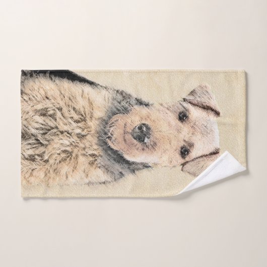 Peinture galloise Terrier - Cute Original Chien Ar (Serviette à main)