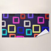 peinture géométrique carré, graphisme design trans (Serviette de bain)