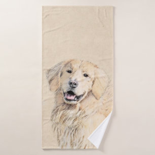Peinture Golden Retriever - Joli art original chie