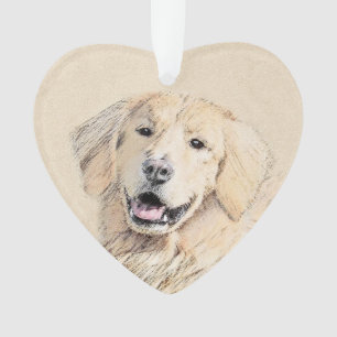 Peinture Golden Retriever - Joli art original chie