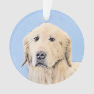 Peinture Golden Retriever - Joli art original chie