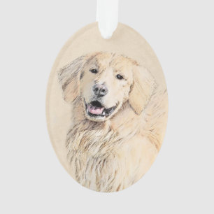 Peinture Golden Retriever - Joli art original chie