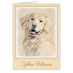 Peinture Golden Retriever - Joli art original chie