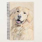 Peinture Golden Retriever - Joli art original chie (Devant)