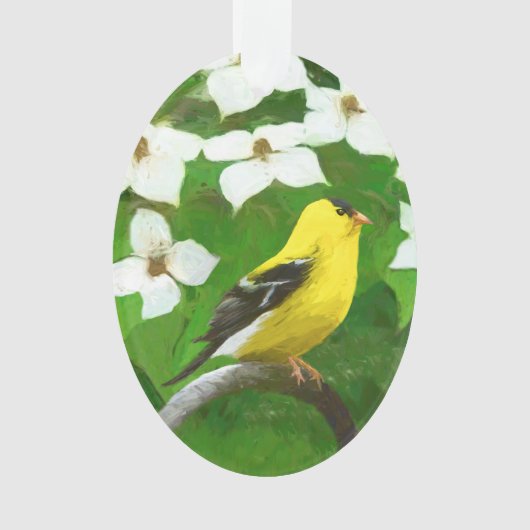 Peinture Goldfinch - Cute Original Chien Art (devant)
