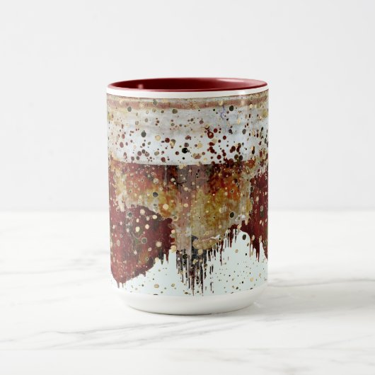 Peinture goutte faïence look mug (Centre)