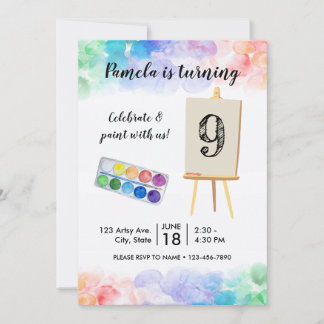 Peinture Invitation Anniversaire