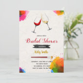 Peinture invitation de la fête de la douche nuptia (Debout devant)