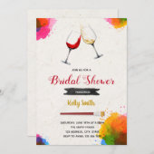 Peinture invitation de la fête de la douche nuptia (Devant / Derrière)