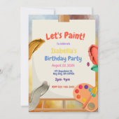 Peinture Invitation fête d'anniversaire (Devant)
