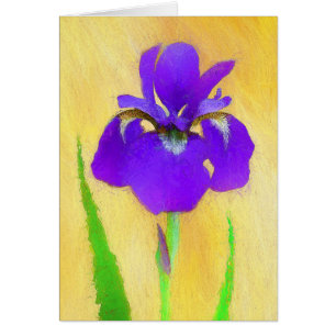 Peinture Iris à pois pourpre - Chien original mign