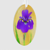 Peinture Iris à pois pourpre - Chien original mign (devant)