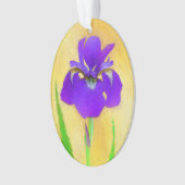 Peinture Iris à pois pourpre - Chien original mign (devant)
