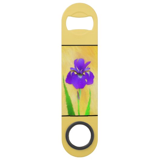 Peinture Iris à pois pourpre - Chien original mign (Dos)