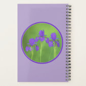 Peinture Iris Violet - Art Fleur Originale (Dos)