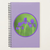 Peinture Iris Violet - Art Fleur Originale (Devant)