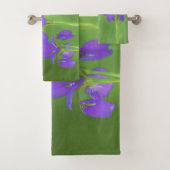 Peinture Iris Violet - Art Fleur Originale (En situation)
