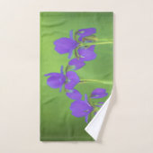 Peinture Iris Violet - Art Fleur Originale (Serviette à main)