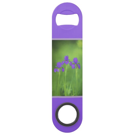 Peinture Iris Violet - Art Fleur Originale (Devant)