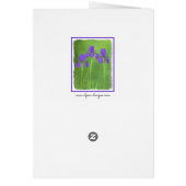 Peinture Iris Violet - Art Fleur Originale (Dos)