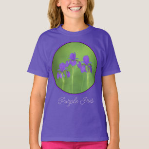 Peinture Iris Violet - T-shirt Art Fleur Originale