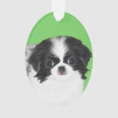 Peinture japonaise de chiot - Art original de chie (devant)