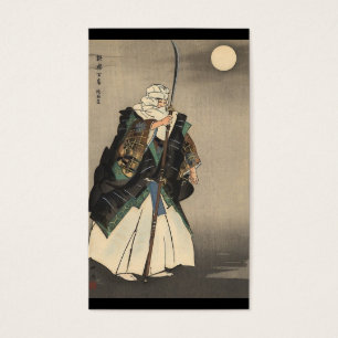 Peinture japonaise de guerrier. Circa 1922