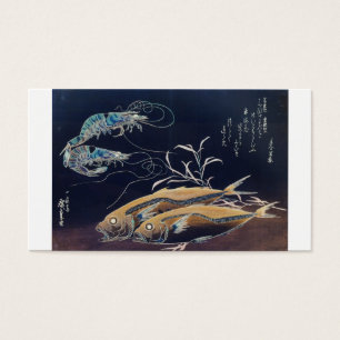 Peinture japonaise de vie marine circa 1800's