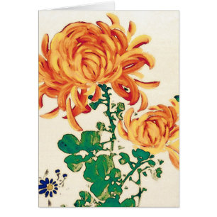 Peinture japonaise vintage de Chrysanthèmes