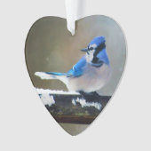 Peinture Jay Bleu - Art Oiseau Original (devant)