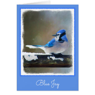 Peinture Jay Bleu - Art Oiseau Original