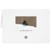 Peinture Junco foncée - Art original pour oiseaux (Dos Horizontal)