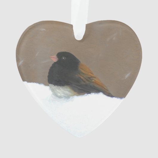 Peinture Junco foncée - Art original pour oiseaux (dos)